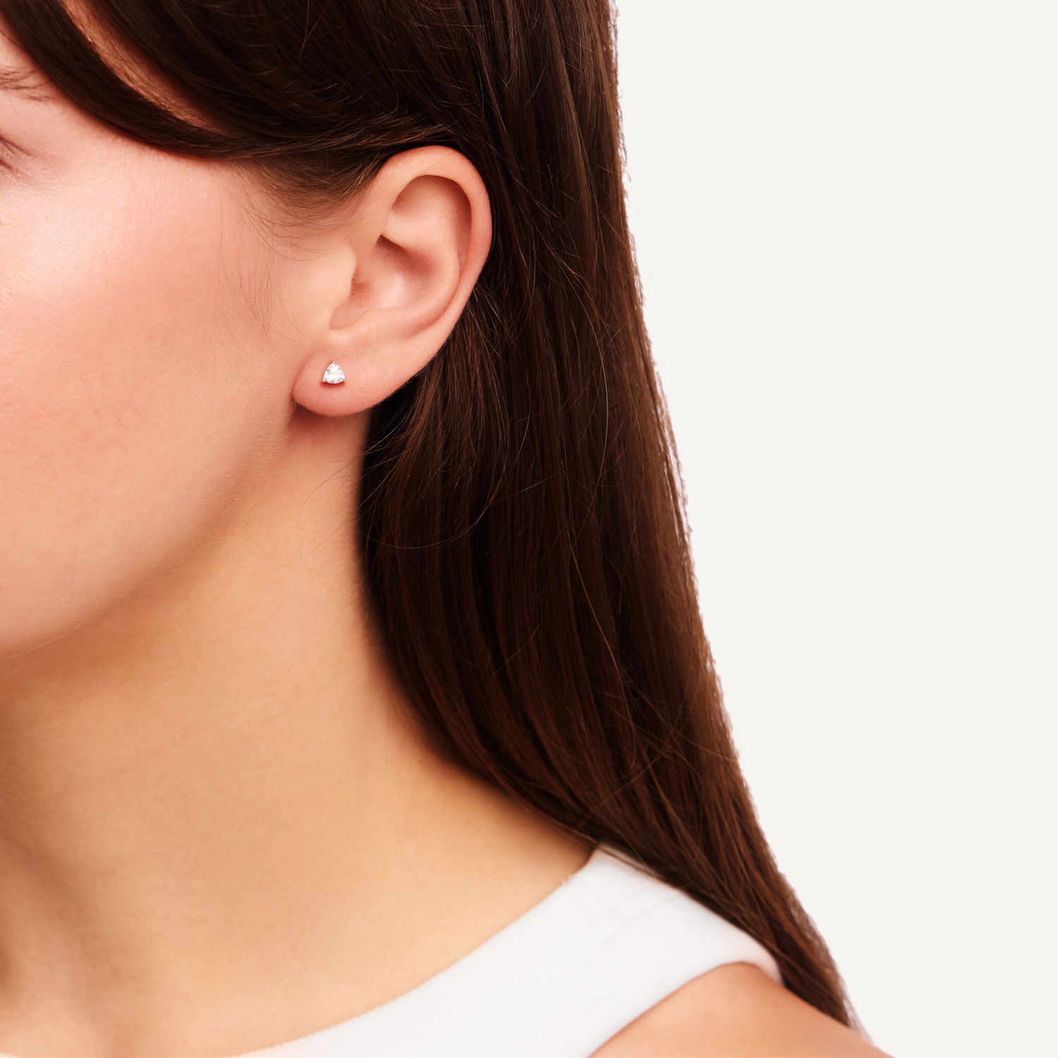 Серьги Classic Trillion Studs, Size 4, Gold