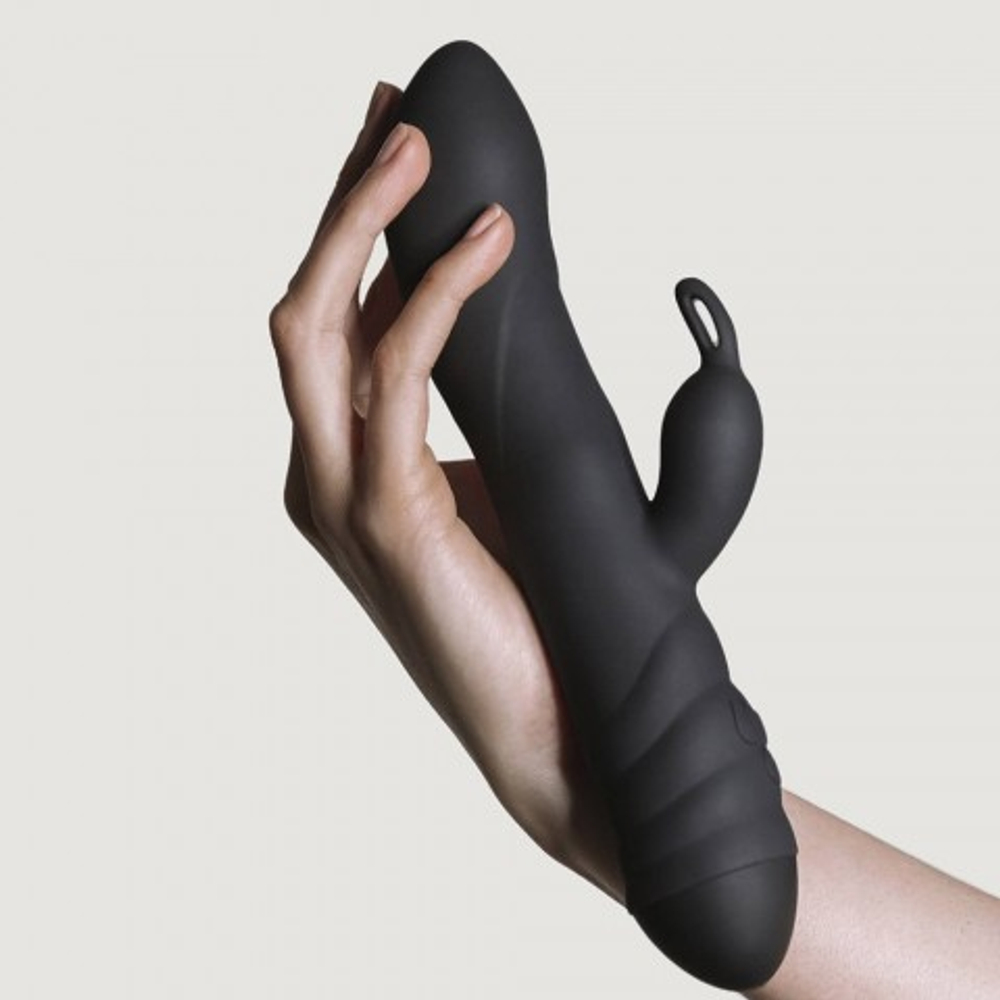 Вибратор-массажер с функцией ротации Twister черный от Adrien Lastic