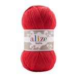 Пряжа Alize (Ализе) Bella 100 / уп.5 мот. по 100 г, 360м, 056 красный A