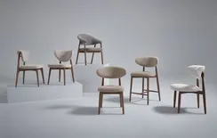 Стул Holmes 2, бежевый, ножки орех