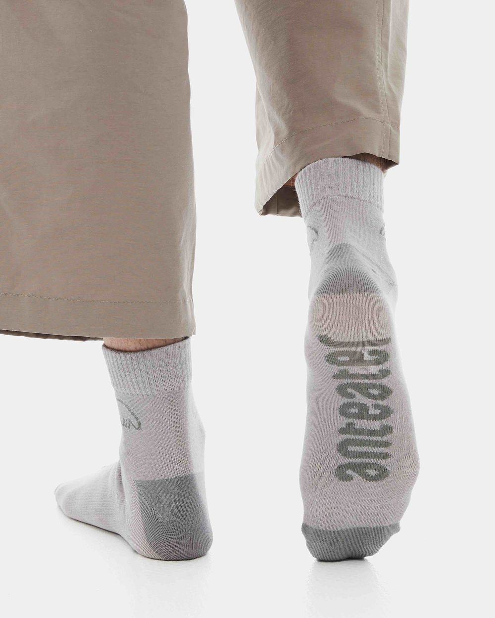 Носки Anteater Low Green Logo серые