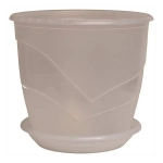 Горшок Венеция, D16, прозрачный с поддоном