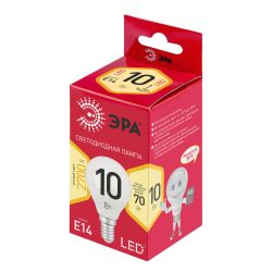 Лампа светодиодная ЭРА RED LINE LED P45-10W-827-Е14 R E14 / Е14 10Вт шар теплый белый свет | Лампы cветодиодные Шар (G/P)