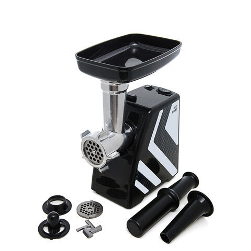 Мясорубка KITFORT КТ-2101-3, 1500 Вт, производительность 1,2 кг/мин, реверс, 2 насадки, пластик, оранжевая