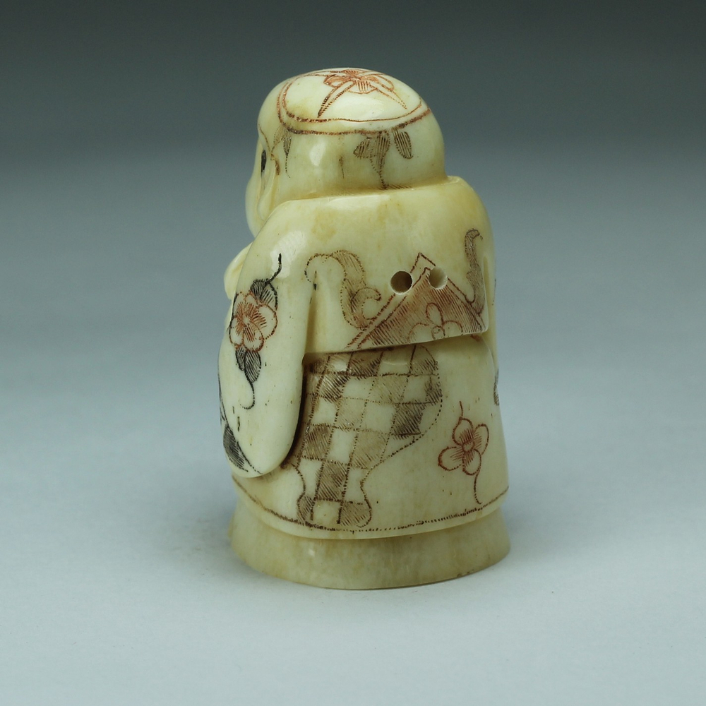 Нэцкэ Монах с книгами