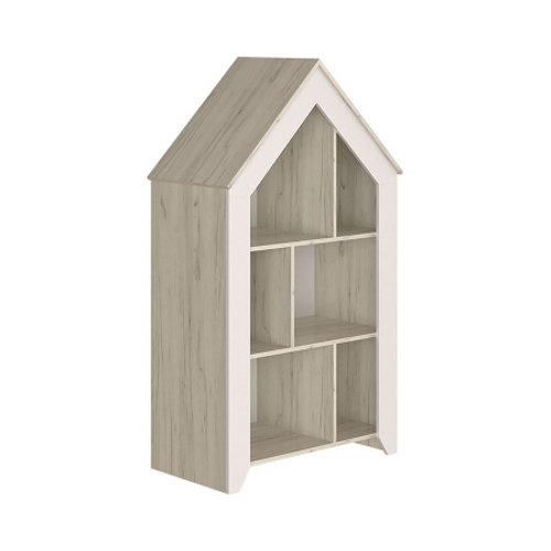 Буква Стеллаж Домик Дуб Крафт Белый