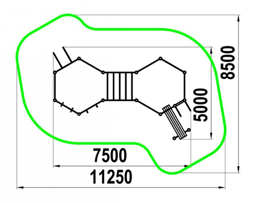 Уличный комплекс для воркаута W-03-015
