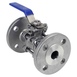 Stainless steel ball valve Elephant BV.F.Fp.T.304.180 580 psi, SS304, full port, flanged connection, with handle