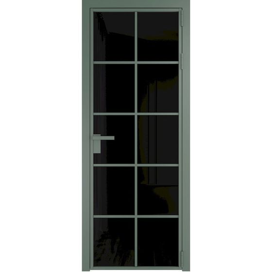 Алюминиевая дверь 4AG зелёный воск остеклённая