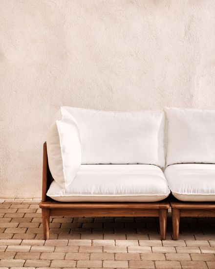 Portitxol Комплект из модульного дивана и 2-х журнальных столиков из массива тика La Forma Испания 