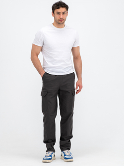 Карго джоггеры прямые. Графит