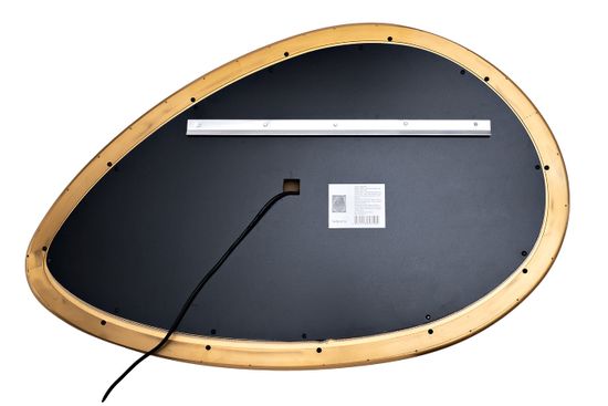 19-OA-9114 Зеркало в металл. раме золотого цвета с подсветкой LED 65*100см