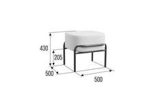 Флекс Пуф FLX-4 Latte Lux 405/Металл Черный