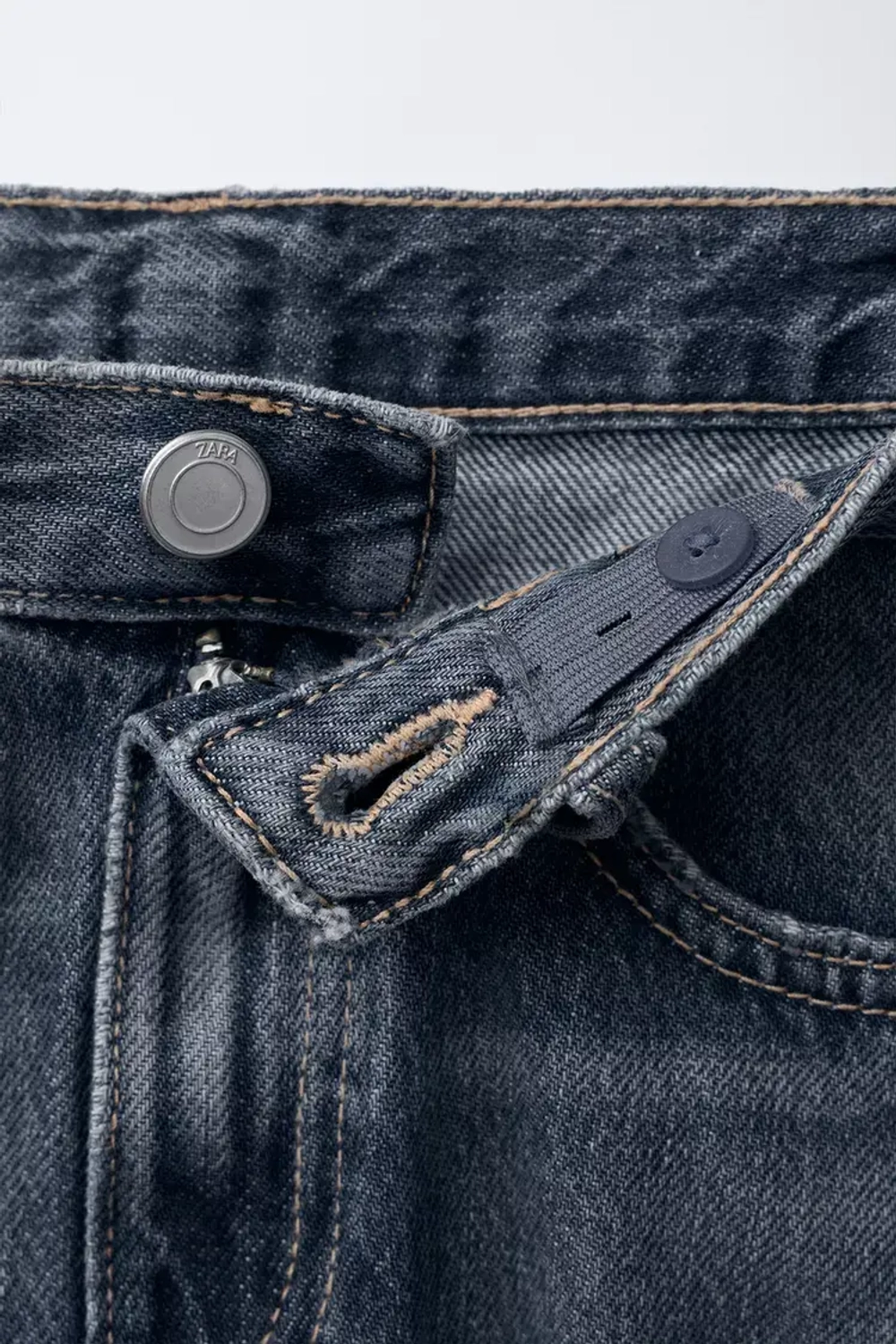 ZARA ДЖИНСЫ BARREL, СИНИЙ