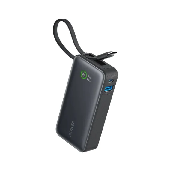 Внешний аккумулятор Anker Nano Power Bank 10000 mAh A1259 черный (30W Built-In USB Cable)