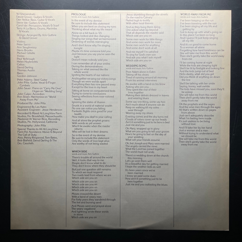 Arlo Guthrie With Shenandoah ‎– Outlasting The Blues (Япония 1979г.) Promo