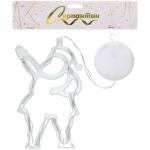 Фигура светодиодная «Дед Мороз» 11х18 см (батарейки 3 ААА), 1 реж, Белый