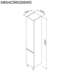 Шкаф-колонна напольный AM.PM X-Joy M85ACSR0306WG белая