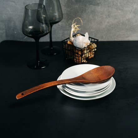 Деревянная поварская большая ложка