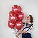 Шар (12''/30 см) Красный (503), хром, 50 шт.