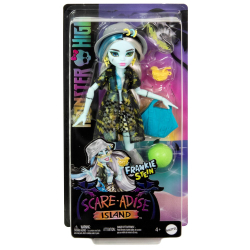 Дом с привидениями Monster High - модная кукла Фрэнки Штейн + пляжные аксессуары HRP68