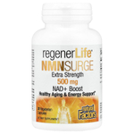 Natural Factors, RegenerLife®, NMN Surge, повышенная сила действия, 500 мг, 30 вегетарианских капсул