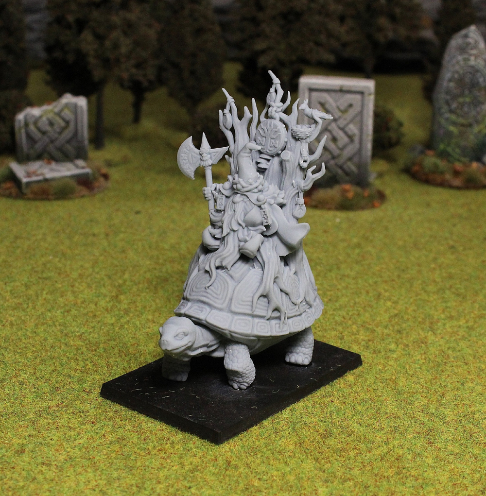 Dwarfs Forest King on Turtle