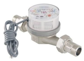 Счетчик воды универсальный Valtec VLF-15U-I ДУ 15 мм L 80 мм со сгонами импульсный выход