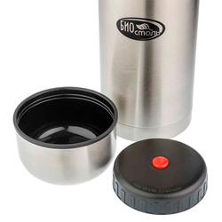 Термос для еды Biostal (1,2 литра) в чехле, стальной