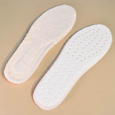 Стельки зимние обрезные с амортизацией стопы из ЭВА с иск.мехом "Teplo", цвет бежевый, р.40-46