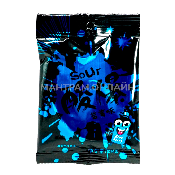 Конфеты кислые Xiongdanjia Sour вкус черника 22 г