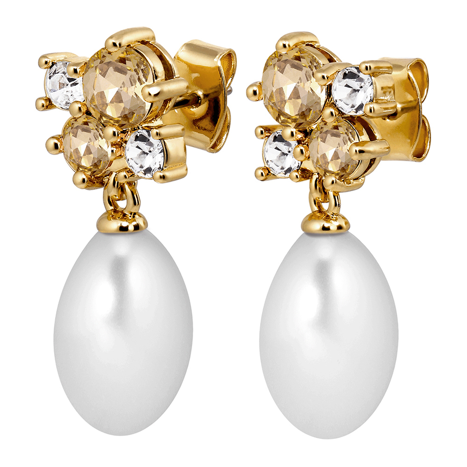 Серьги Dyrberg Kern PETUN SG GOLDEN / WHITE PEARL 480054