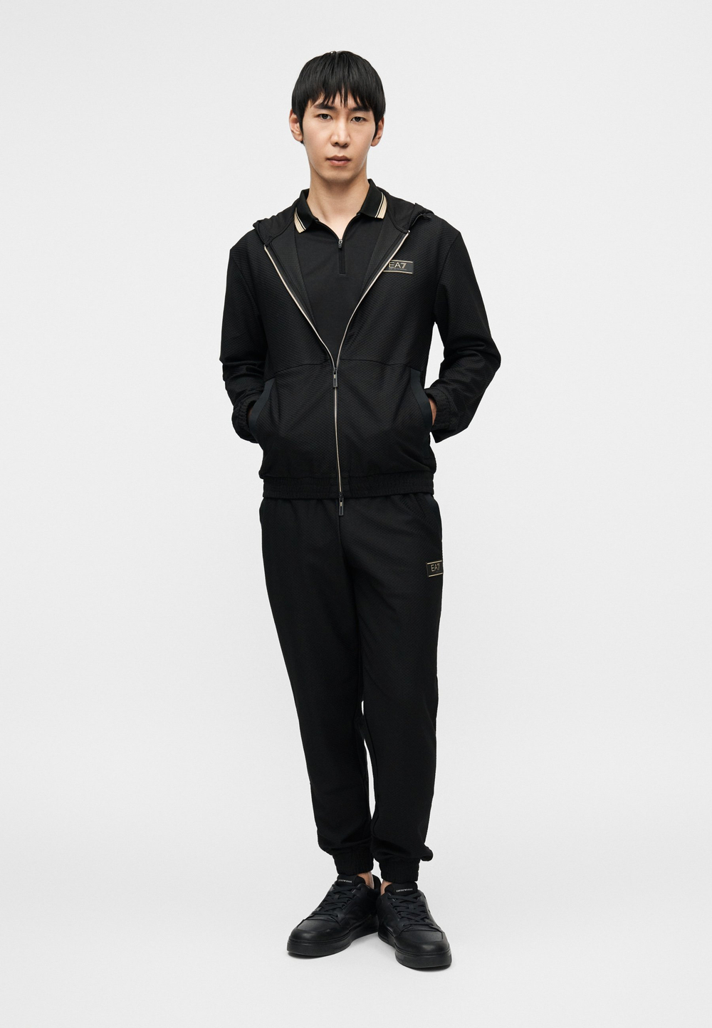 EA7 Emporio Armani Толстовка на молнии - Чёрный