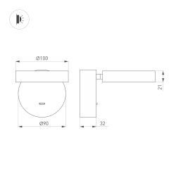 Светильник SP-MILADY-R90-6W Warm3000 (WH, 110 deg, 230V) (Arlight, IP20 Металл, 3 года) 052088
