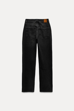 ZARA ДЖИНСЫ Z1975 ПРЯМОГО КРОЯ С ВЫСОКОЙ ПОСАДКОЙ, ЧЕРНЫЙ
