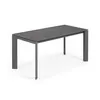 Раздвижной стол Axis 160-220x90 см, черная керамика, черный каркас