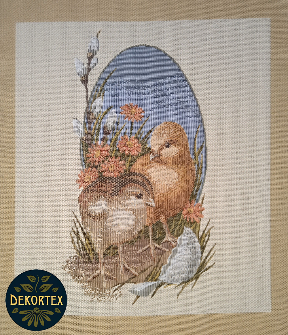 Декоративная гобеленовая салфетка Цыплята 40х45 см