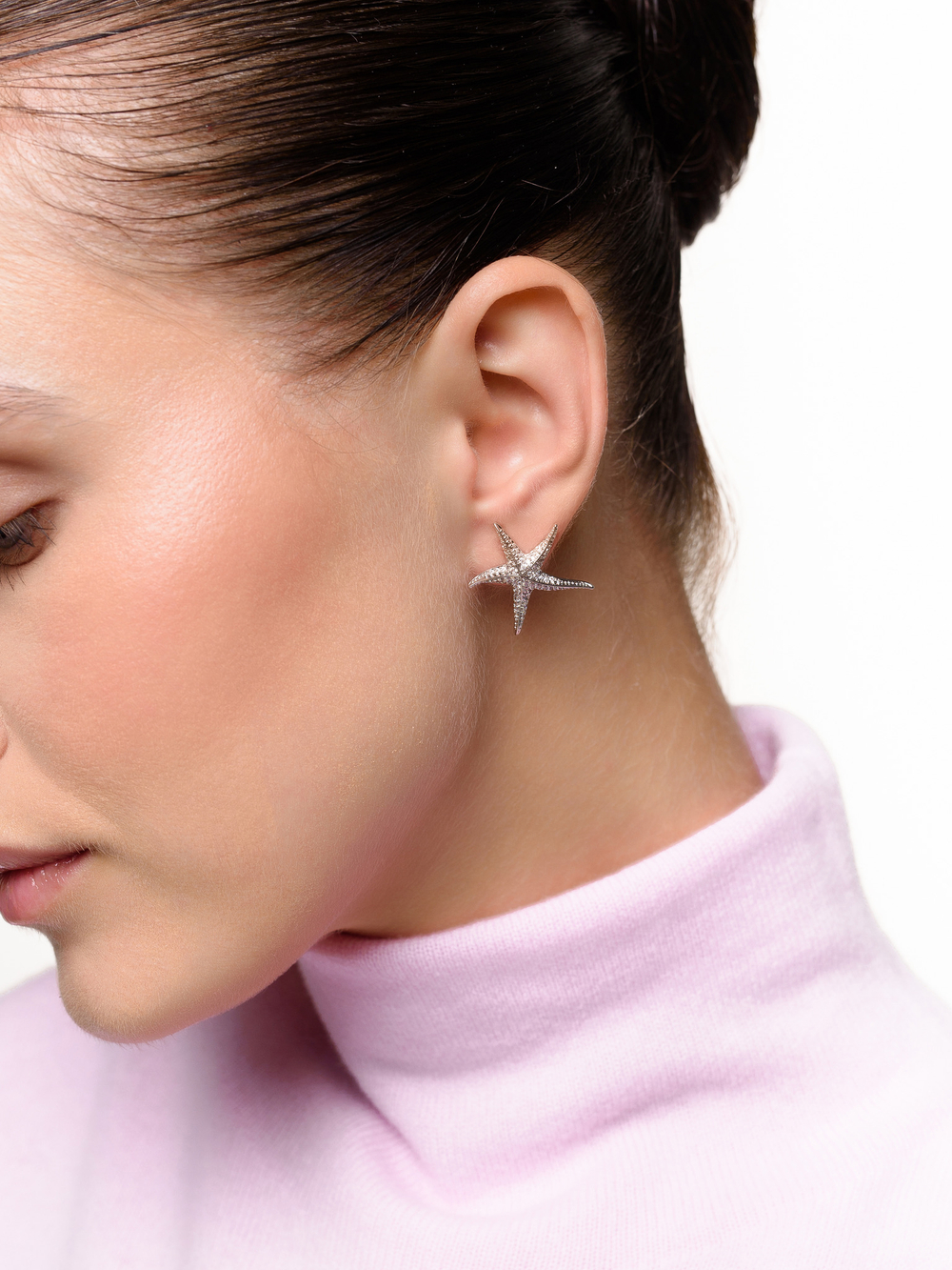 Серьги "Shiny Starfish" Silver