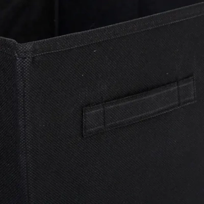 Короб - органайзер складной стеллажный для хранения вещей с ручками «ДОМания», цвет черный, 26,5*26,5*28см (лейбл)