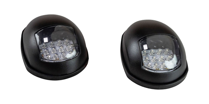 Огни ходовые светодиодные, черный корпус, комплект