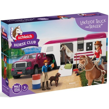 Schleich Horse Club - Грузовик с прицепом для лошадей на берегу озера 42705