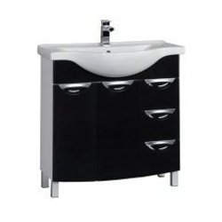 Тумба с раковиной Aquanet Асти 85 черный