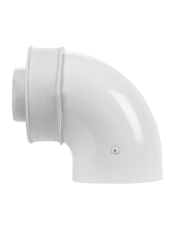 Отвод коаксиальный промежуточный Royal Thermo 60/100, 90 гр. M/M, подкл. через хомут