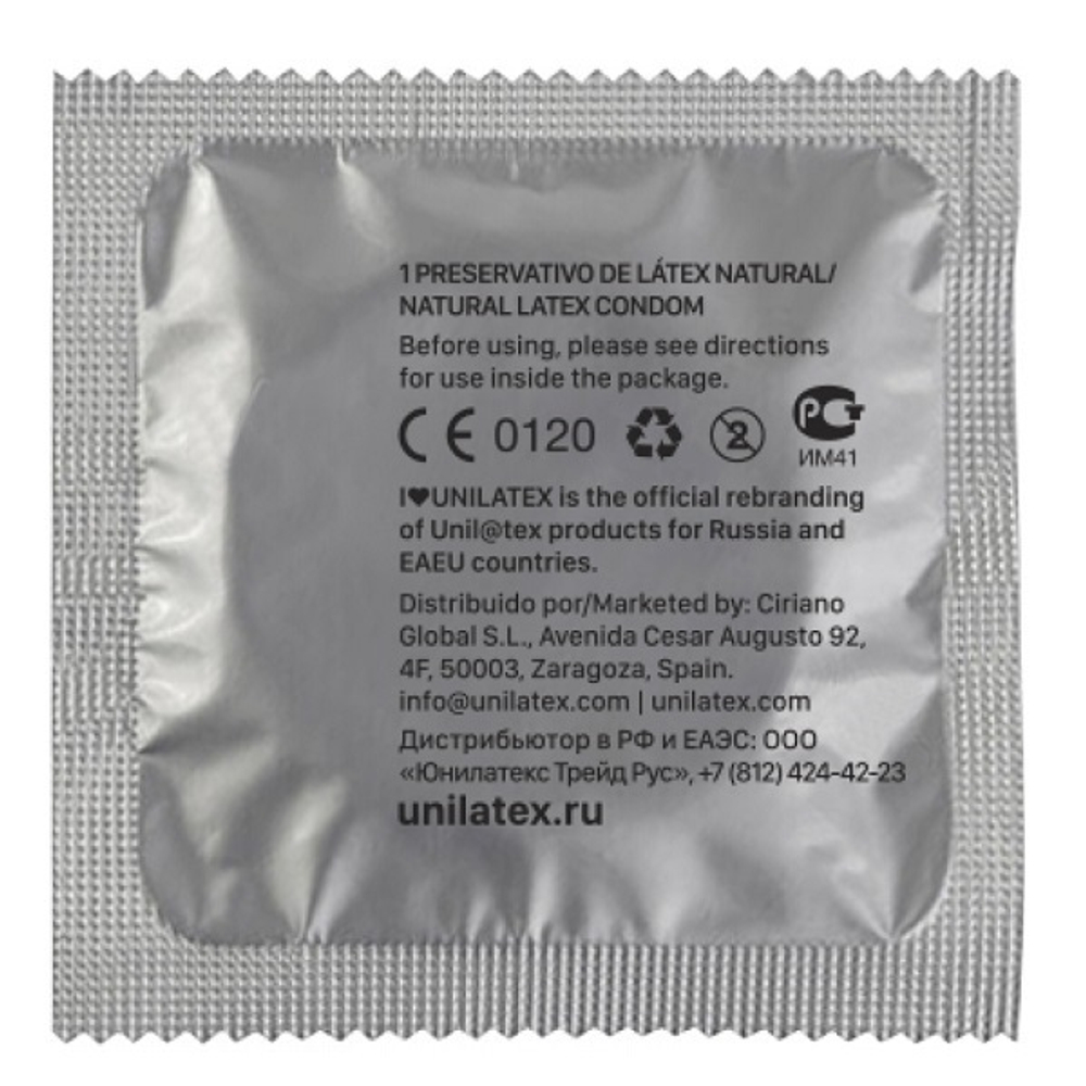 Презервативы с рёбрами Unilatex Ribbed 3шт