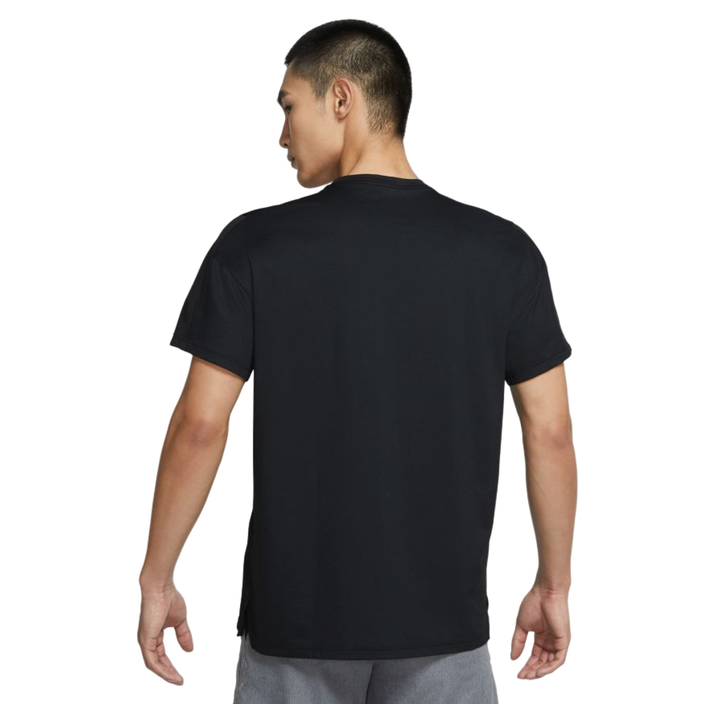 Футболка мужская теннисная Nike Pro Dri-Fit Dry Top SS M - black/dark grey