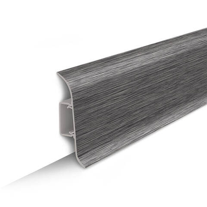 Плинтус ПВХ Идеал Классик 187 Алюминий темный 2200х85х22 мм