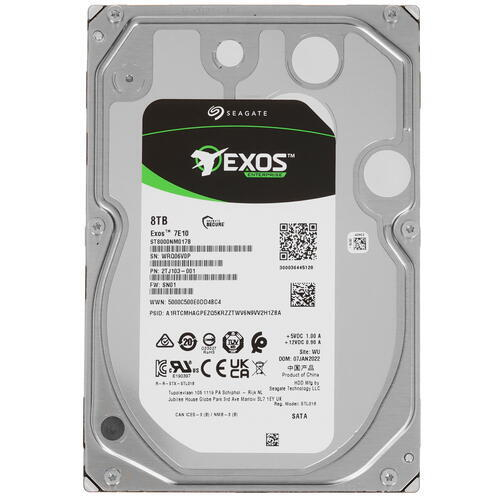 Жесткий диск HDD 8 TB Seagate Enterprise Exos 7E10 (ST8000NM017B)