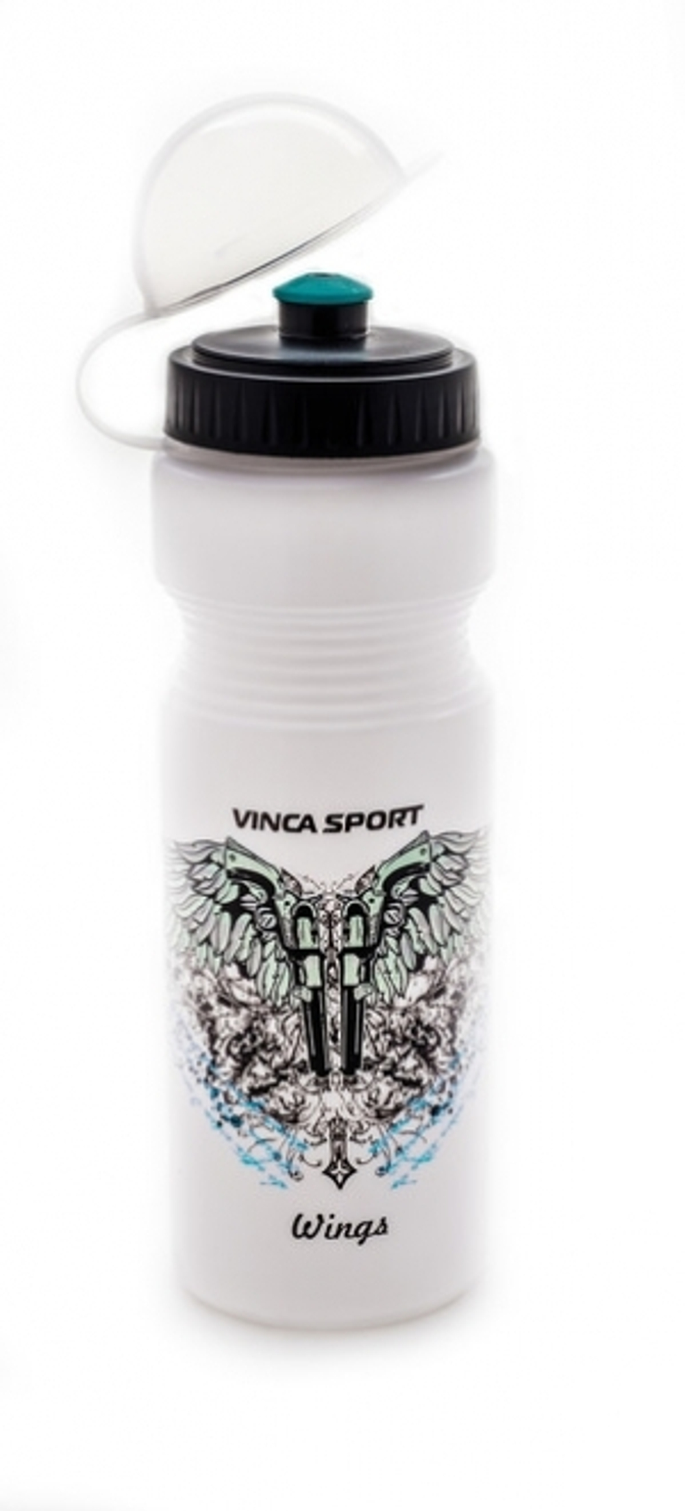 Фляга велосипедная с защитой от пыли 750мл, белая,  инд.уп. Vinca sport VSB 21-2 white