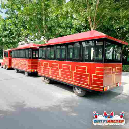 Детский безрельсовый поезд «Звёздный рейс» 2 вагона, 21 место, семейный