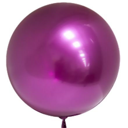 К Deco Bubble (Бабл), 18"/46 см, Хром, Фуше, 1 шт.